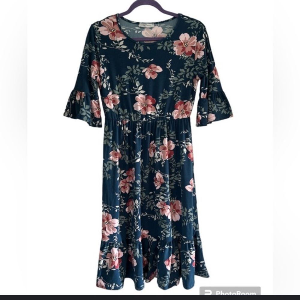 Band of Gypsies Navy Floral Dress